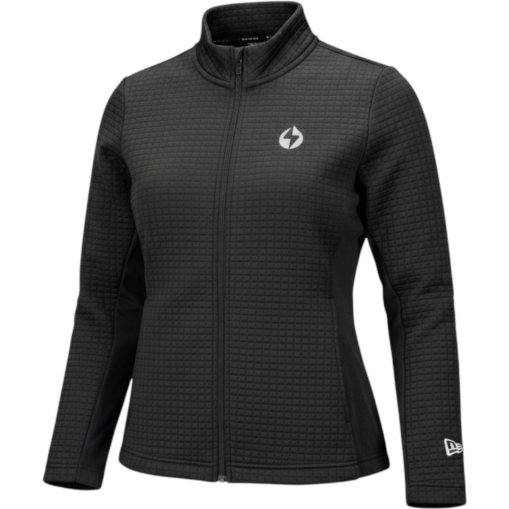 Levelwear Tailgate Womens M Full Zip Jacket Black Hydro-Flo Grid Textured NWT